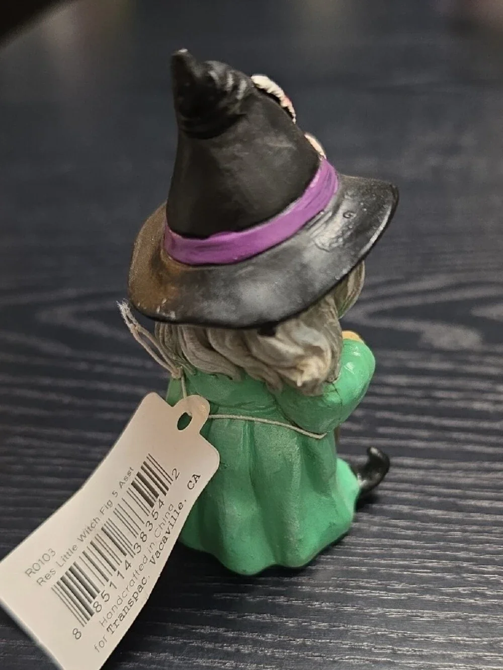 Transpac Witch w/ Crystal Ball figurine, Fairy Garden/Halloween Décor, NWT